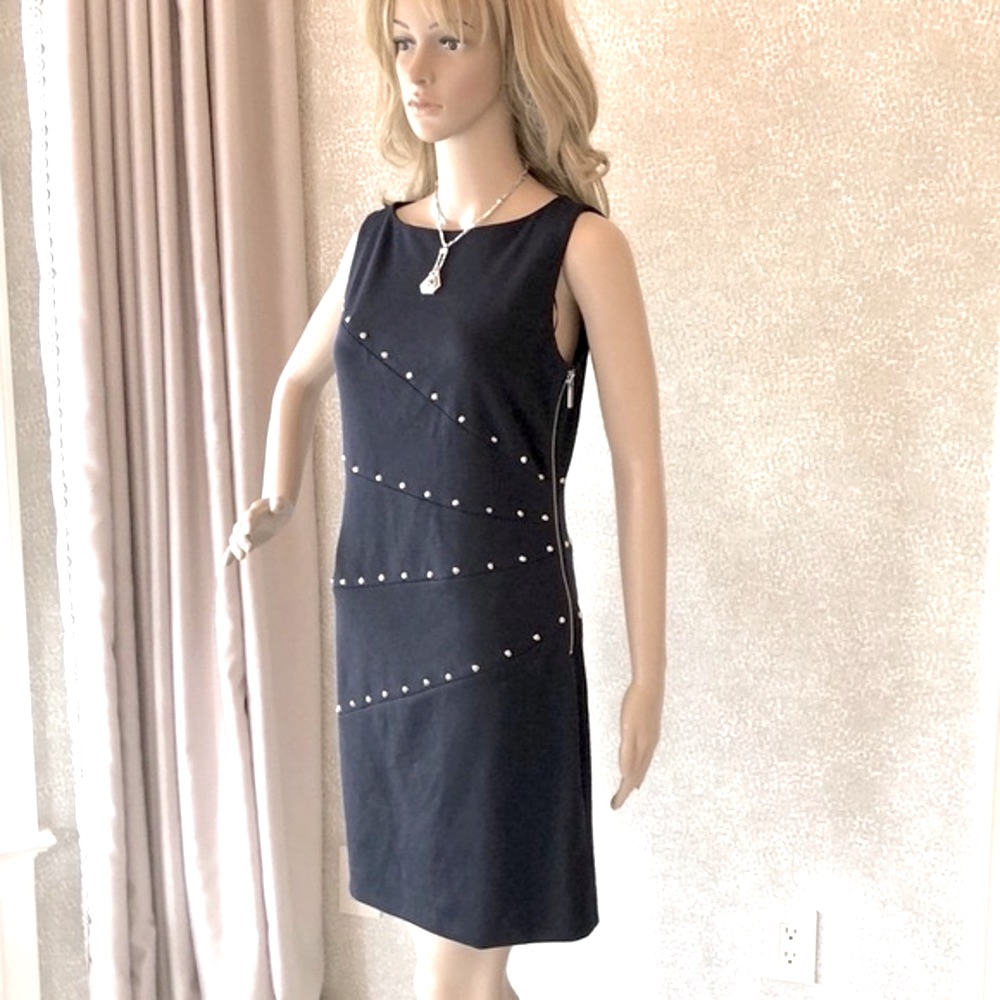 Michael Michael Kors Navy Blue Silver Studded Dress 4